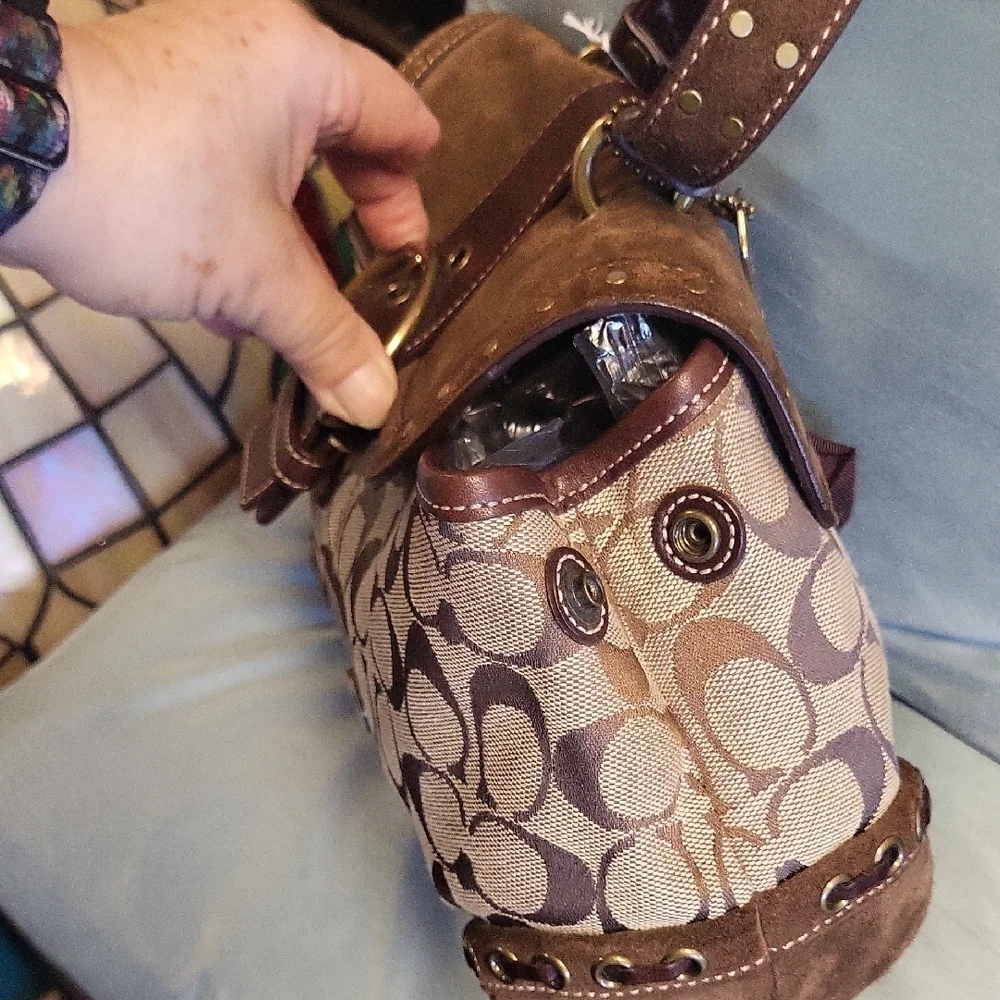 Coach Brown and Tan Women's Bag - Picture 9 of 13